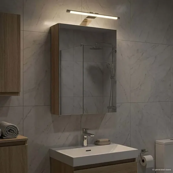Armoire Miroir de Salle de Bain Chêne Sonoma 30 x 10,5 x 50 cm
