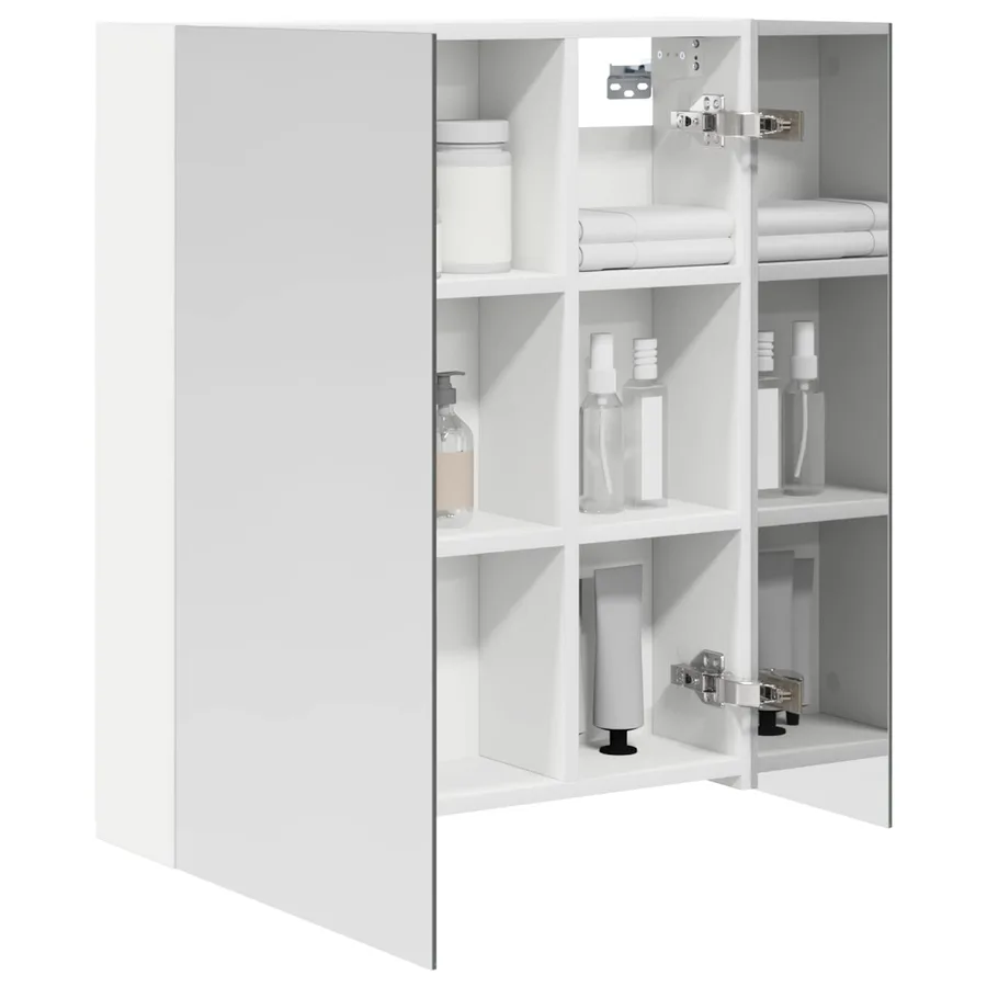Armoire Miroir de Salle de Bain Blanc 60 x 14,5 x 70 cm - 3