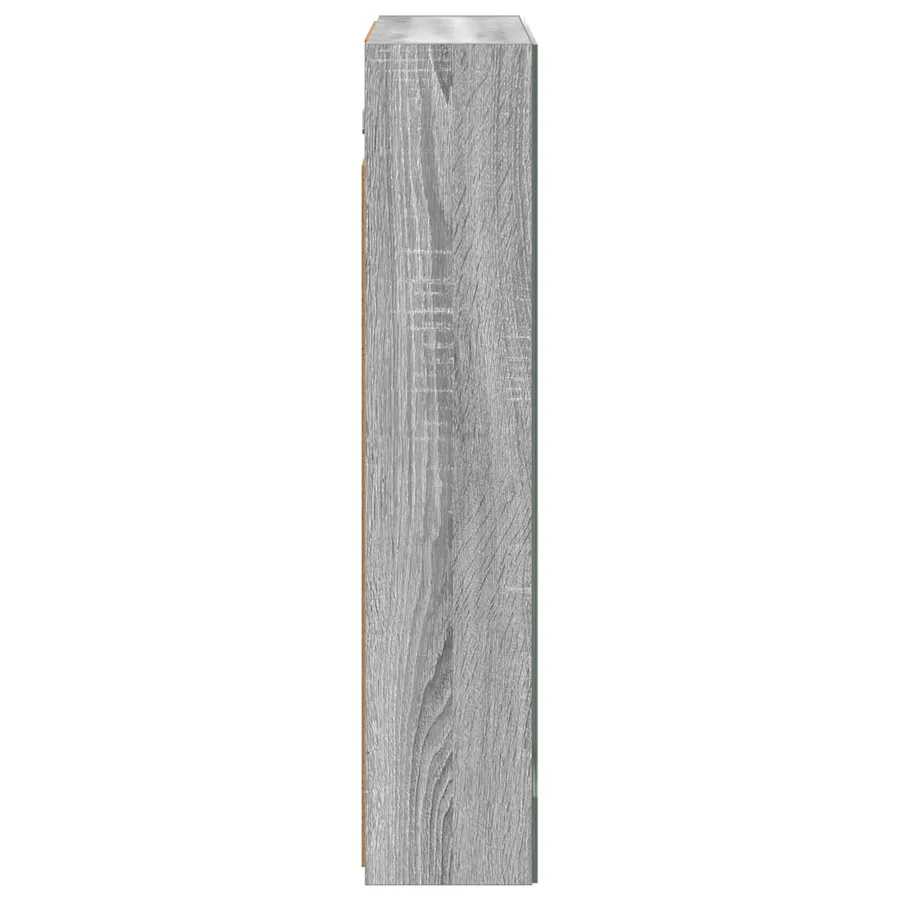 Armoire Miroir de Salle de Bain Gris Sonoma 60 x 14,5 x 70 cm - 7