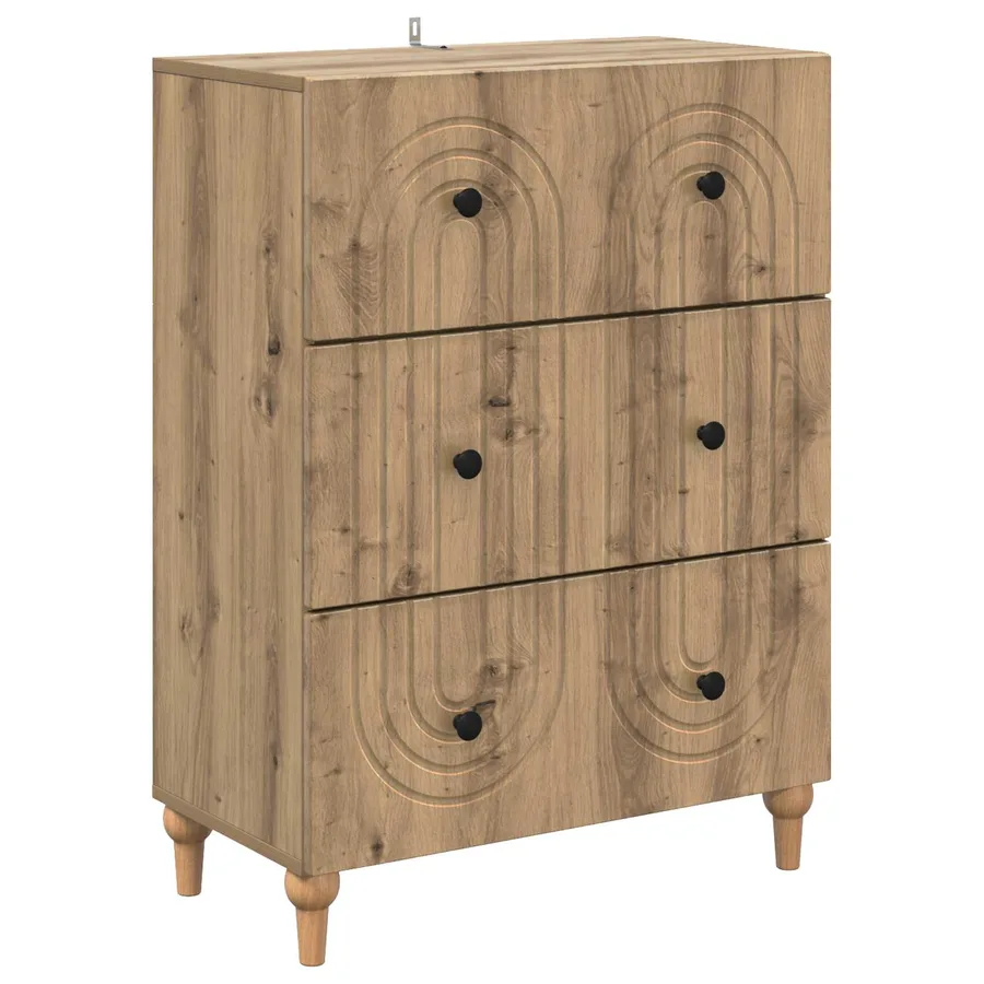 Armoire à tiroirs 66 x 34,5 x 90 cm Bois d'ingénierie - 2