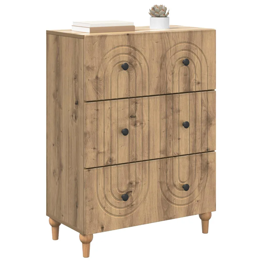 Armoire à tiroirs 66 x 34,5 x 90 cm Bois d'ingénierie - 3