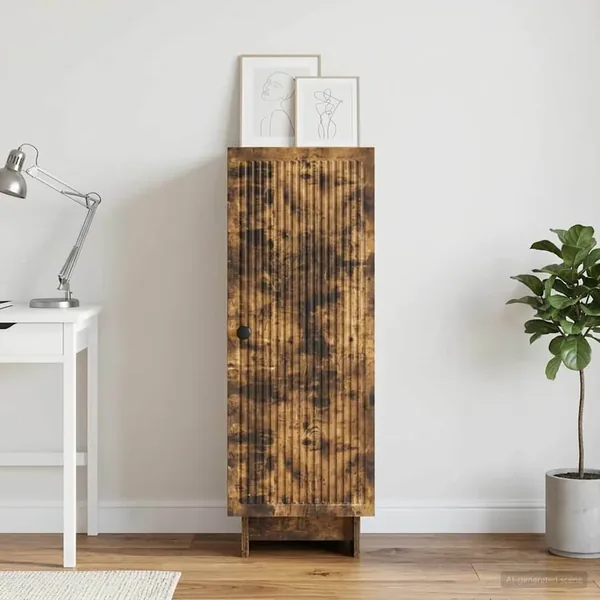 Buffet Chêne fumé 33 x 34,5 x 90 cm Bois d'ingénierie