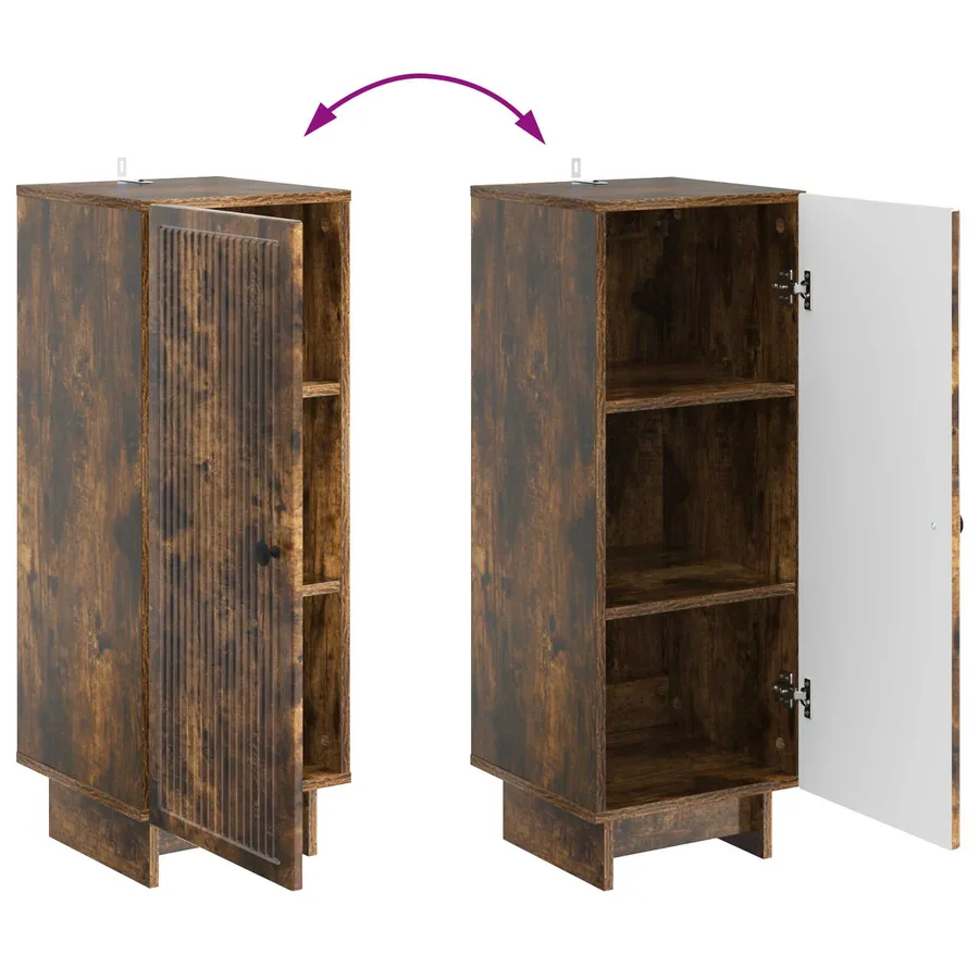Buffet Chêne fumé 33 x 34,5 x 90 cm Bois d'ingénierie - 11