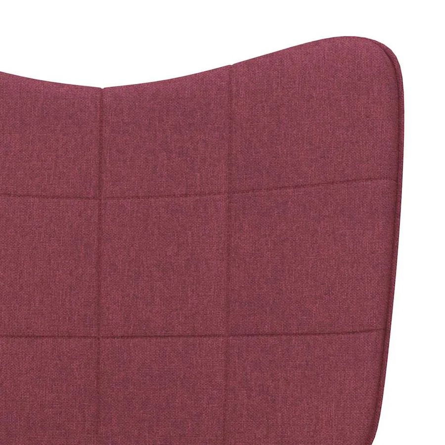 Chaise à bascule Rouge bordeaux Tissu - 6