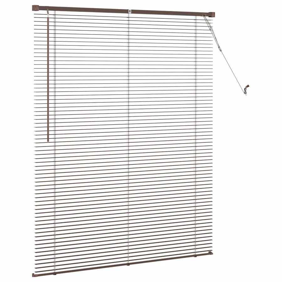 Store Vénitien Marron foncé avec motif 150 x 120 cm 25 mm PVC - 5