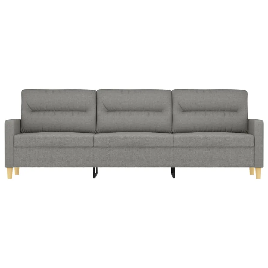 Canapé à 3 places Gris foncé 210 cm Tissu - 3
