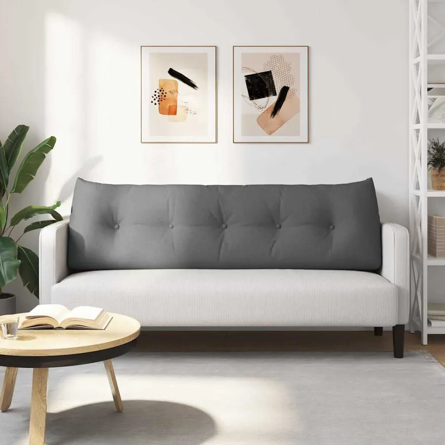 Coussin de Dos Gris foncé 160 x 24 x 50 cm tissu - 4