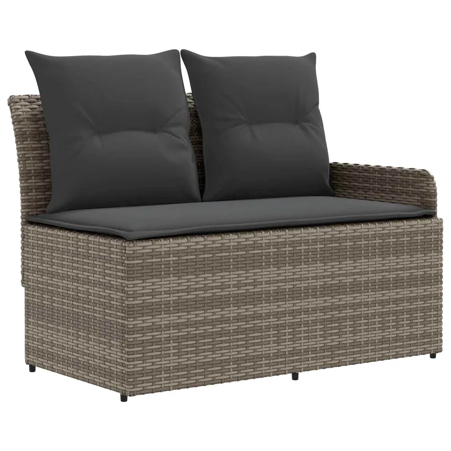 Ensembles de meubles 5 pcs Gris et Gris foncé Rotin PE - 5