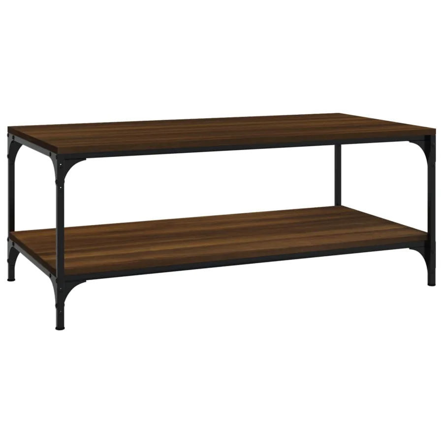 Table basse Chêne marron 80x50x40 cm Bois d'ingénierie - 2