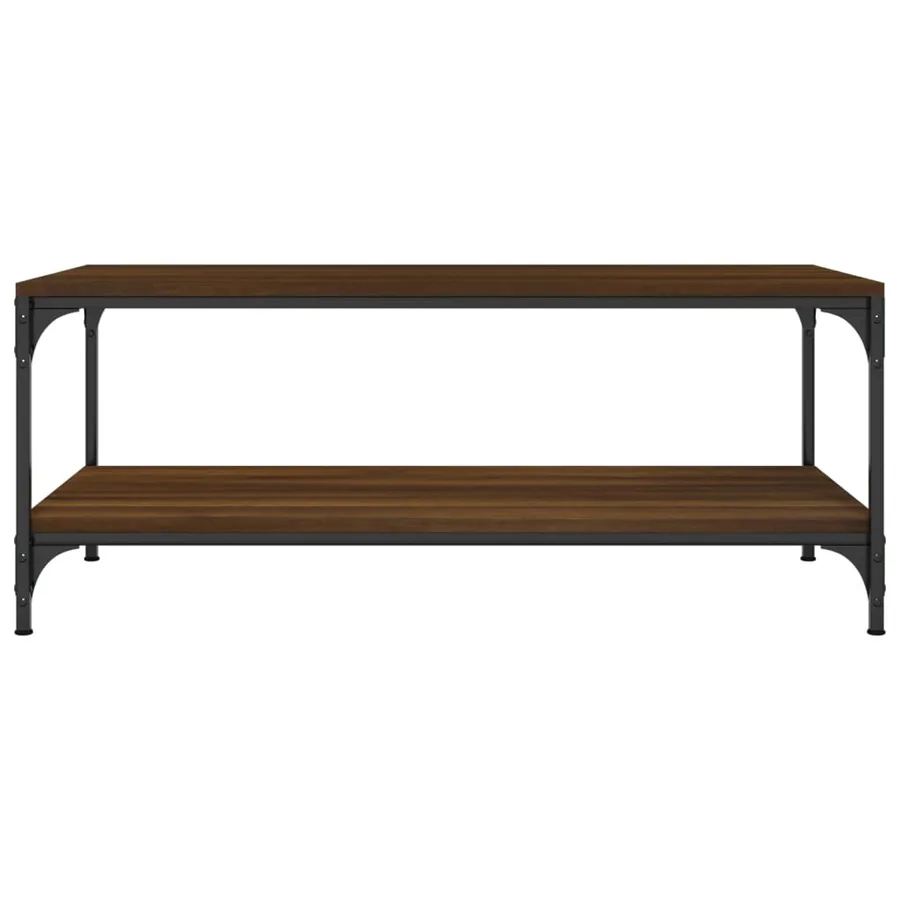 Table basse Chêne marron 80x50x40 cm Bois d'ingénierie - 4