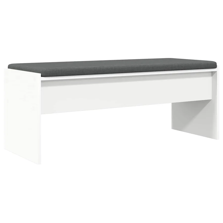 Banc d'entrée avec coussin Blanc 103 x 38 x 40 cm - 2