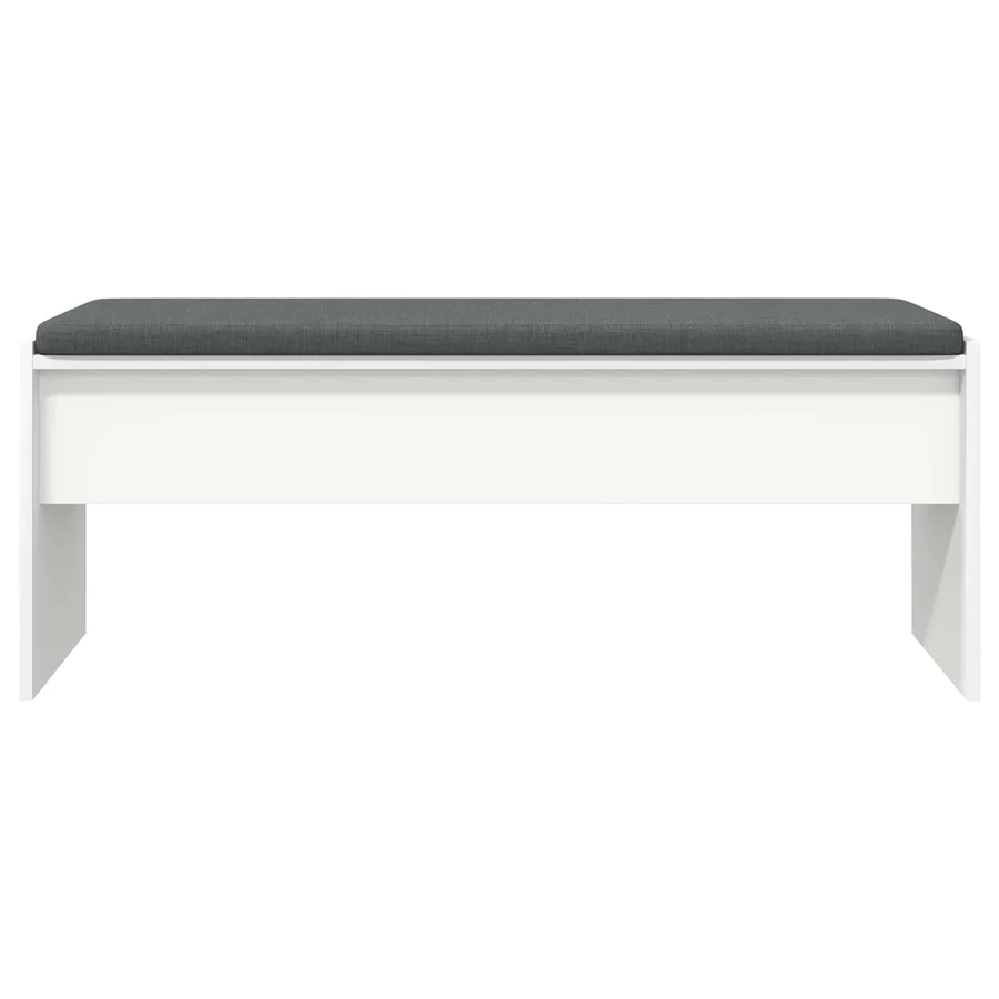 Banc d'entrée avec coussin Blanc 103 x 38 x 40 cm - 5
