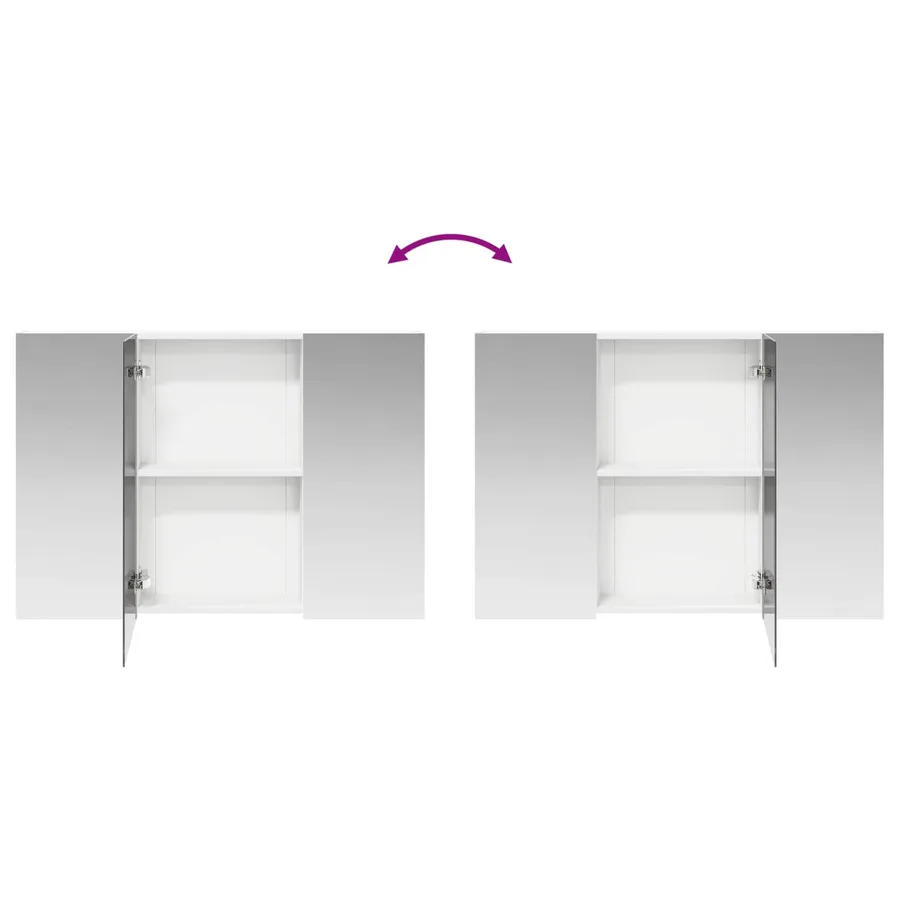 Armoire Miroir de Salle de Bain Blanc 100 x 14,5 x 70 cm - 10