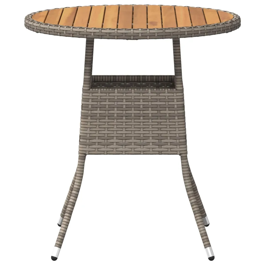 Table de Dîner avec stockage Gris et Acacia 70 x 70 x 73 cm - 5