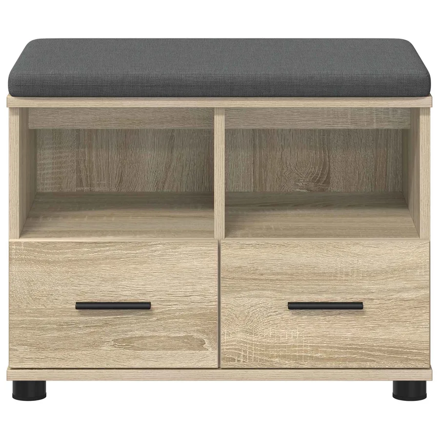 Banc d'entrée avec coussin Chêne Sonoma 60 x 38 x 46 cm - 5