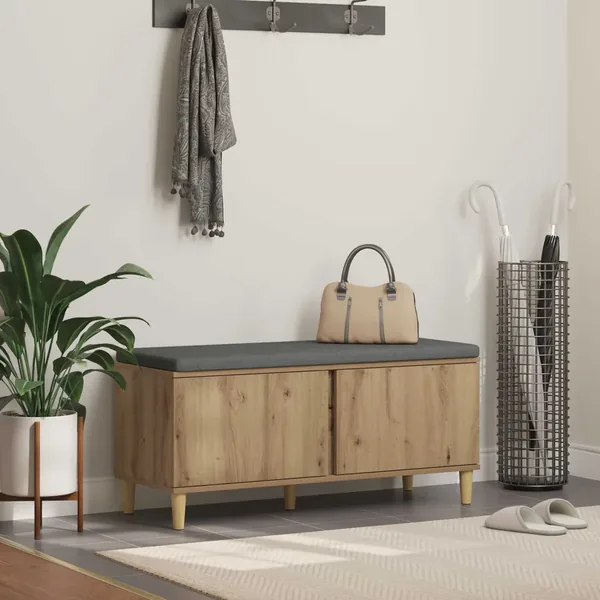 Banc d'entrée Chêne Artisanal 100 x 38 x 46 cm