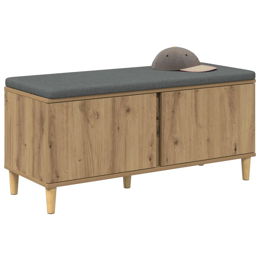 Banc d'entrée Chêne Artisanal 100 x 38 x 46 cm - 3