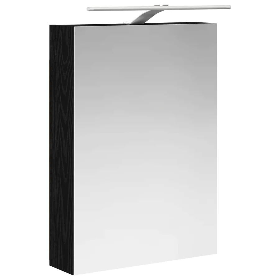 Armoire Miroir de Salle de Bain Chêne noir 50 x 14,5 x 70 cm - 5