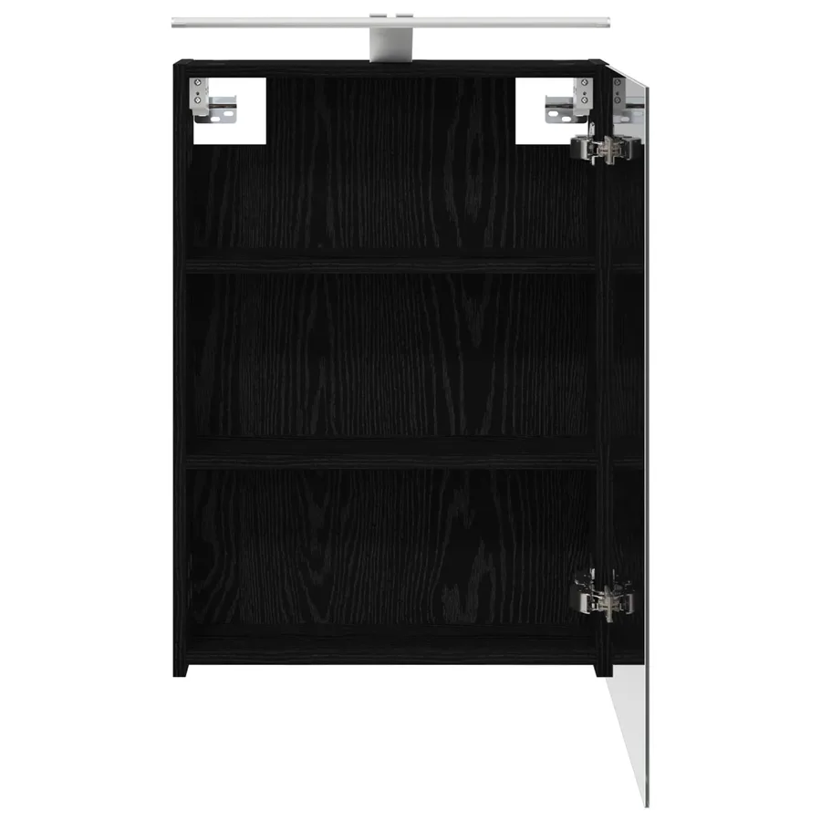 Armoire Miroir de Salle de Bain Chêne noir 50 x 14,5 x 70 cm - 7