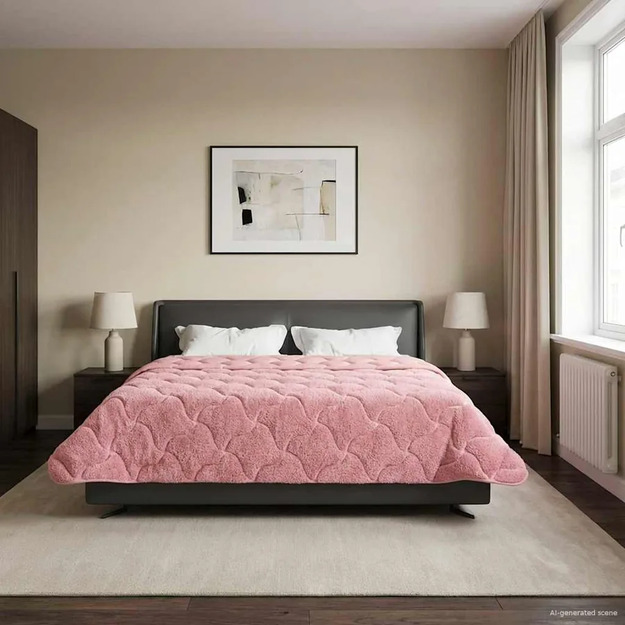 Duvet d'été simple Matelassé Rose 220 x 240 cm