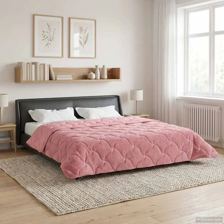 Duvet d'été simple Matelassé Rose 220 x 240 cm - 4