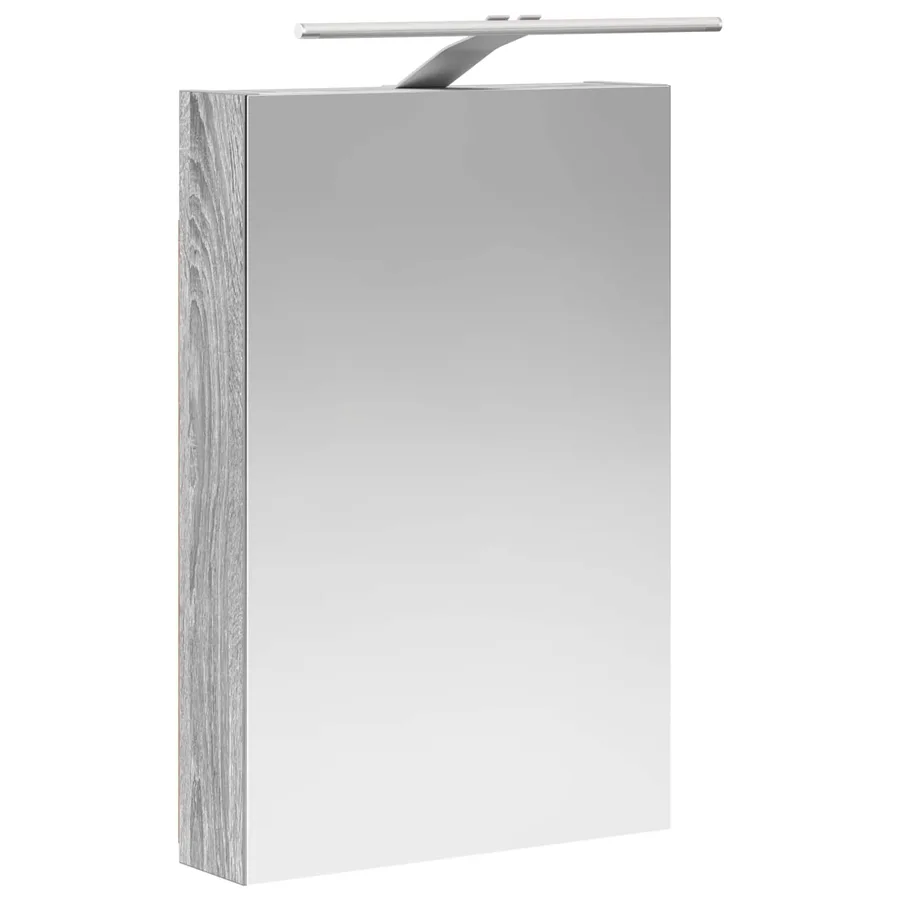 Armoire Miroir de Salle de Bain Gris Sonoma 40 x 10,5 x 60,5 cm - 5
