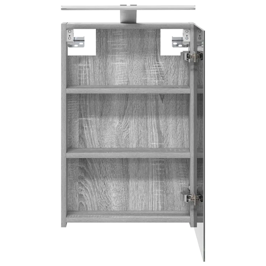 Armoire Miroir de Salle de Bain Gris Sonoma 40 x 10,5 x 60,5 cm - 7