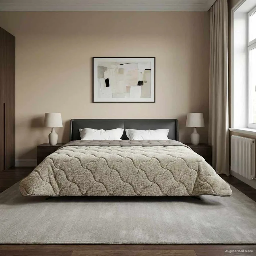 Duvet d'hiver Matelassé Gris clair 240 x 260 cm