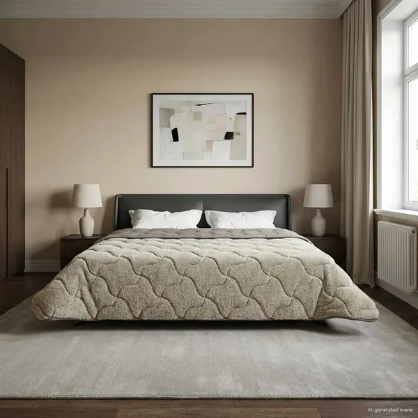 Duvet d'hiver Matelassé Gris clair 240 x 260 cm
