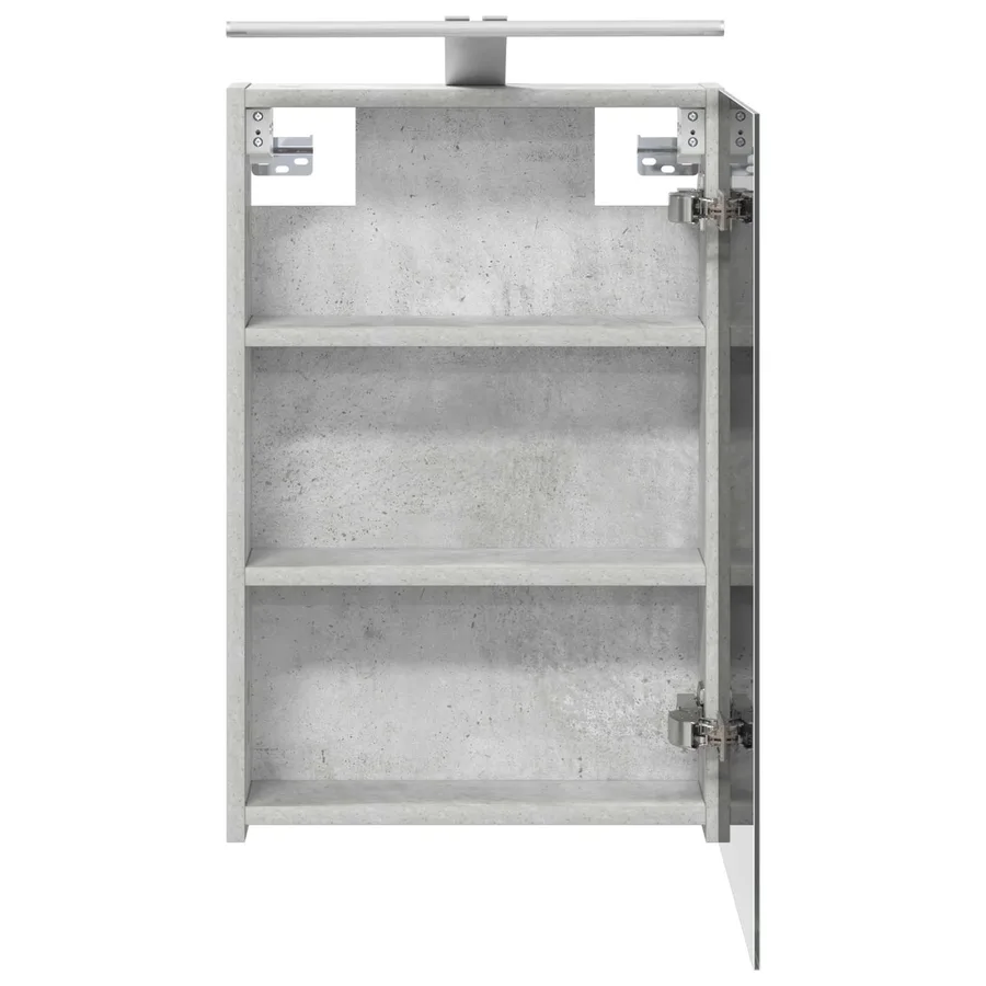 Armoire Miroir de Salle de Bain Gris béton 40 x 10,5 x 60,5 cm - 7