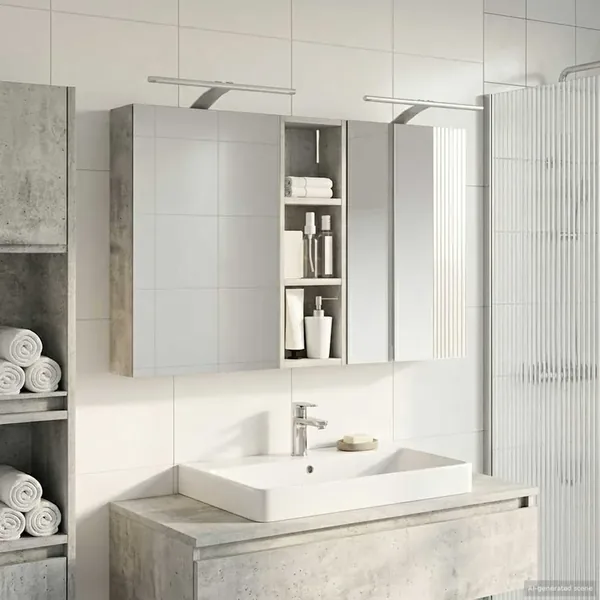 Ensemble de Meubles de Salle de Bain 3 pcs 100 x 10,5 x 60,5 cm
