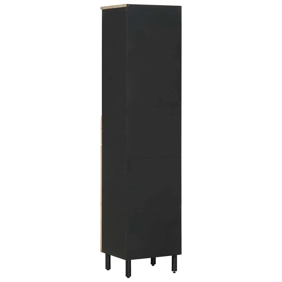 Cabinet de salle de bain Marron et Noir 38 x 33,5 x 160 cm - 6