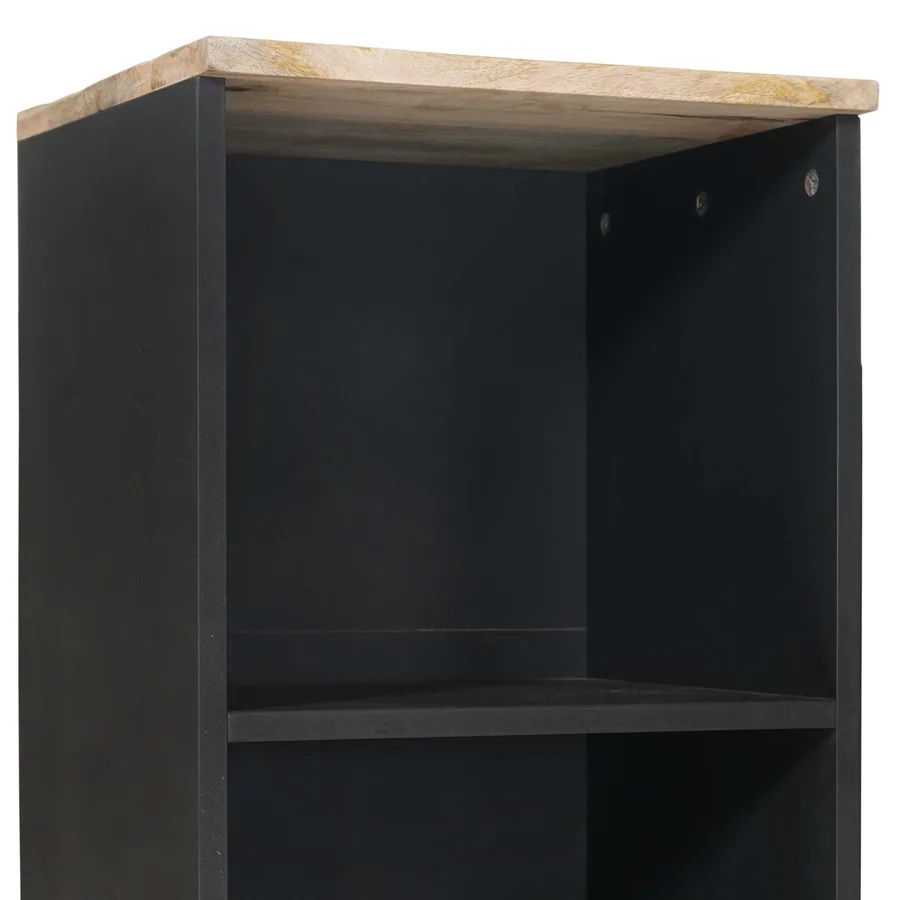 Cabinet de salle de bain Marron et Noir 38 x 33,5 x 160 cm - 7