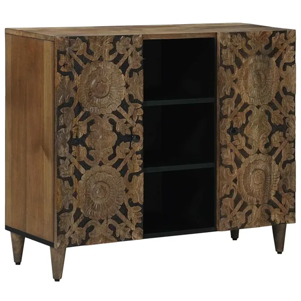 Buffet Marron 90 x 33,5 x 75 cm Bois de mangue massif