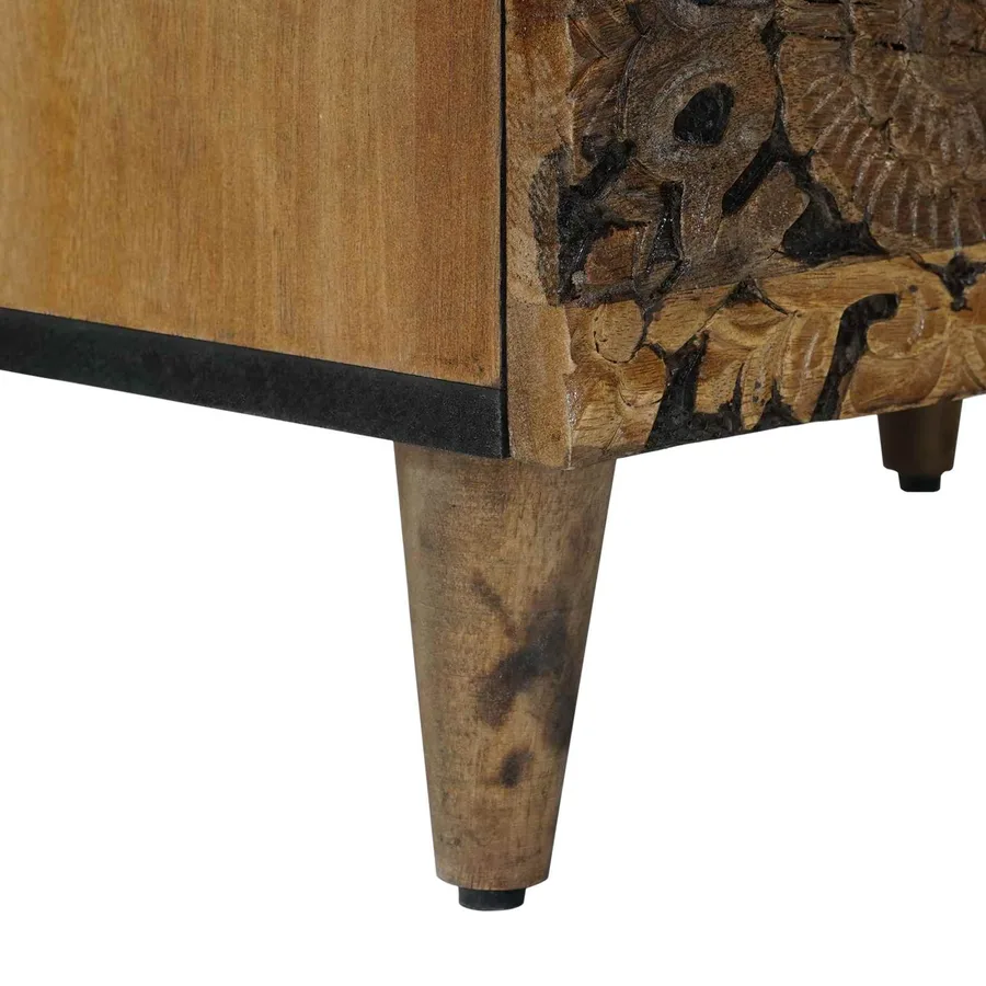 Armoire de lit Marron 50 x 33 x 60 cm Bois de mangue massif - 8
