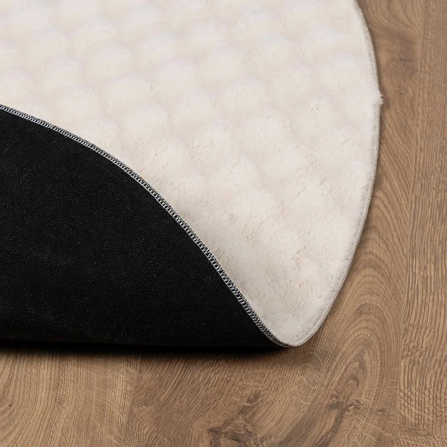 Tapis de surface Rond SIROLO Beige Ø 120 CM Polyester - 4