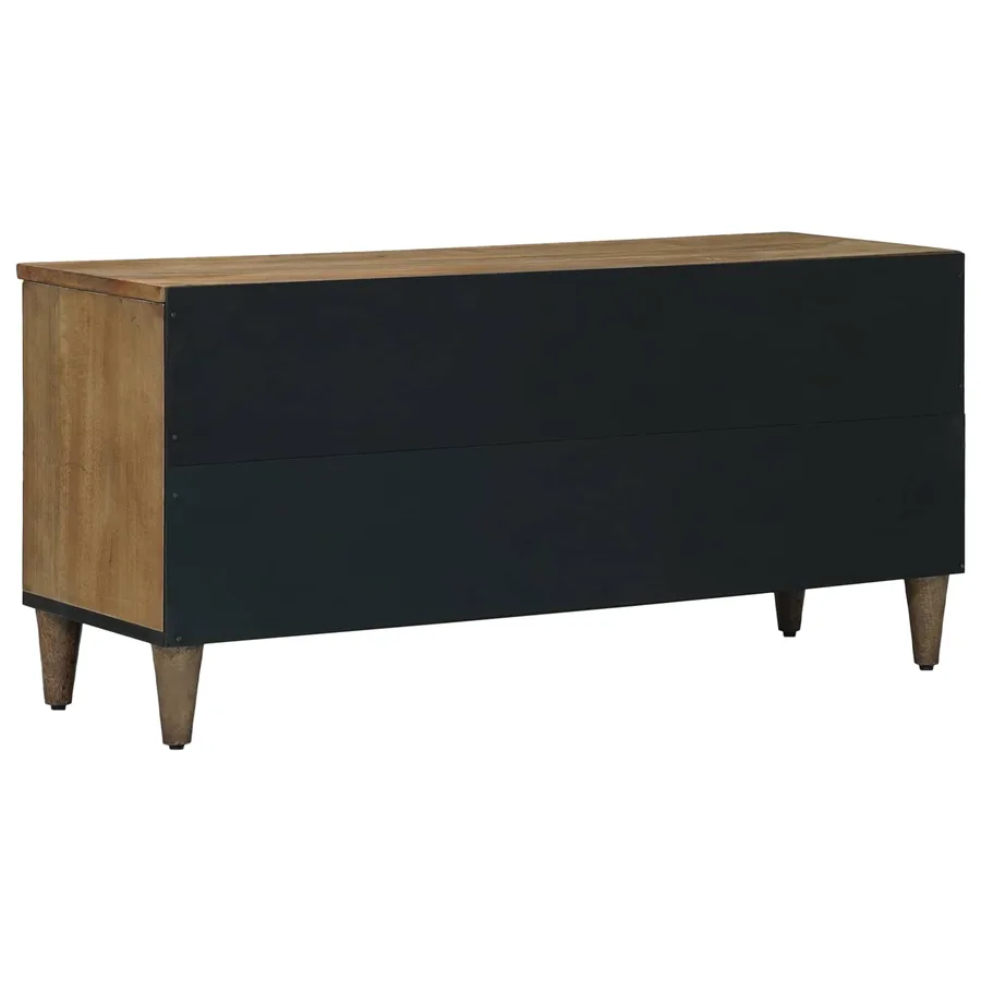 Meuble TV Marron 100 x 33,5 x 46 cm Bois de mangue massif - 5