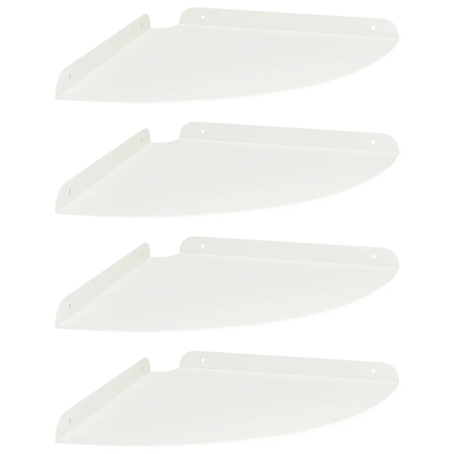 Étagère flottante avec étagère 4 pcs Blanc 30 x 30 x 2 cm - 2