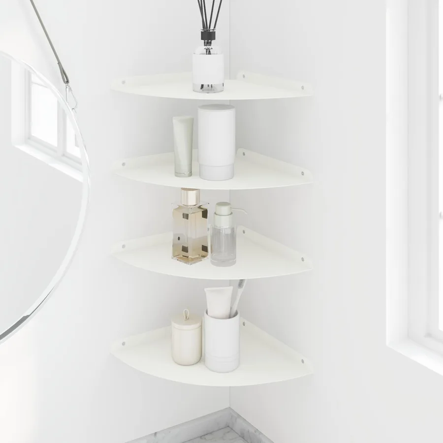Étagère flottante avec étagère 4 pcs Blanc 30 x 30 x 2 cm - 4