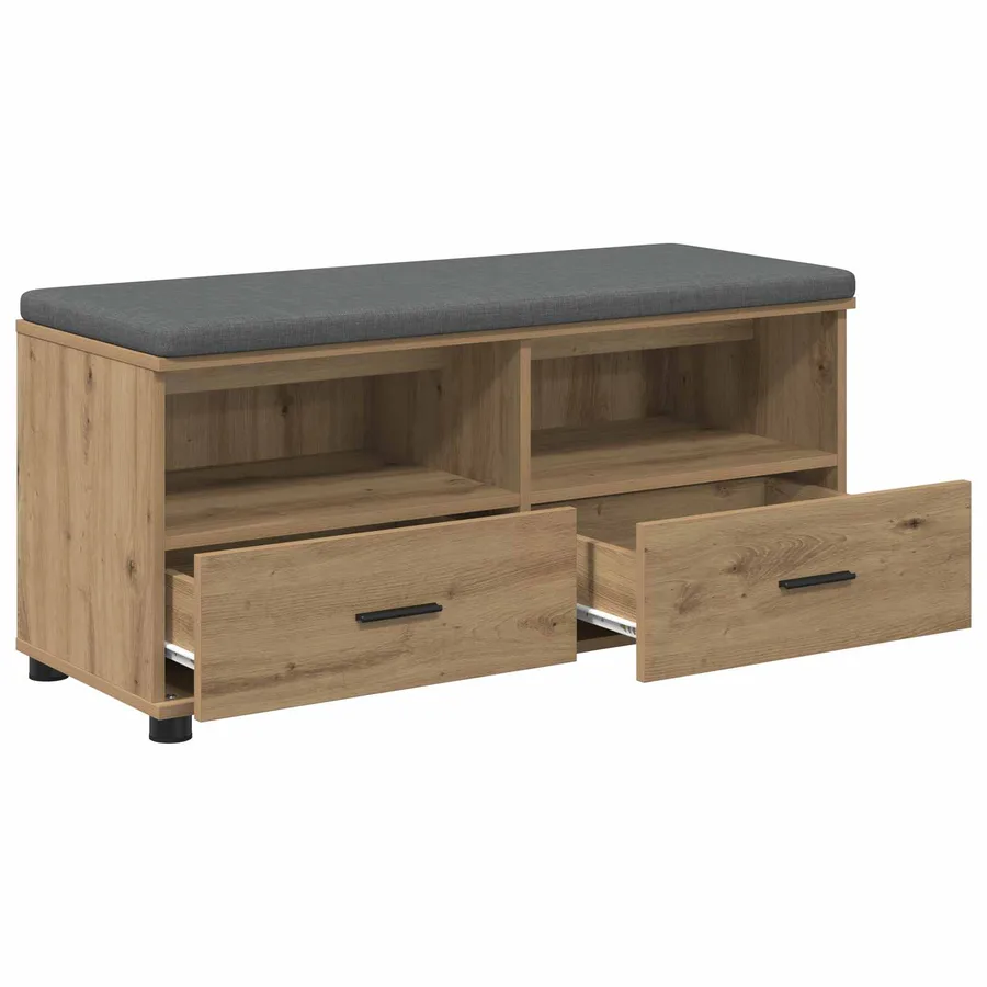 Banc d'entrée Chêne Artisanal 100 x 38 x 46 cm - 5