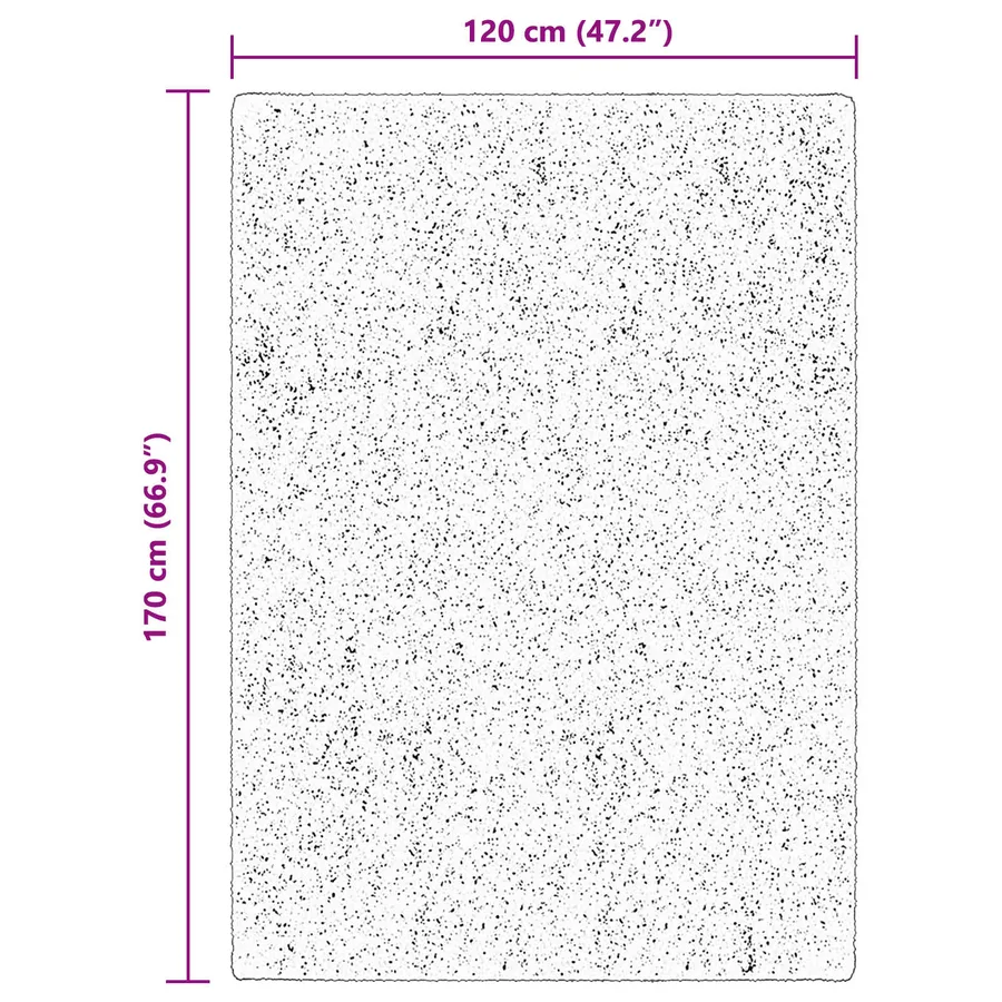Tapis doux à poils moyens et lavable HUARTE Marron 170 x 120 cm - 10