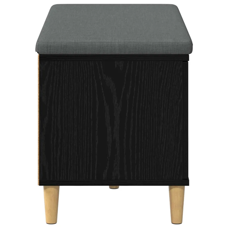 Banc d'entrée avec coussin Chêne Noir 80 x 38 x 46 cm - 7