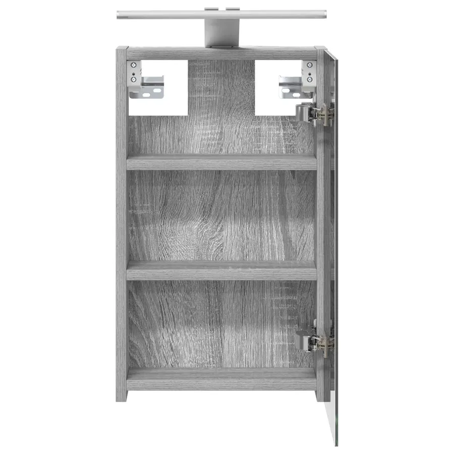 Armoire Miroir de Salle de Bain Gris Sonoma 30 x 10,5 x 50 cm - 7