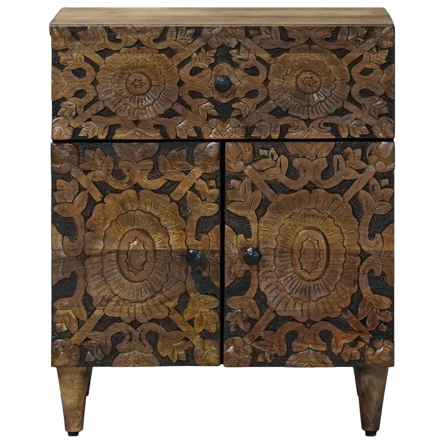 Armoire de lit Marron 50 x 33 x 60 cm Bois de mangue massif - 3