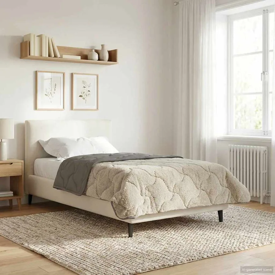 Duvet d'hiver Matelassé Gris clair 135 x 200 cm - 4
