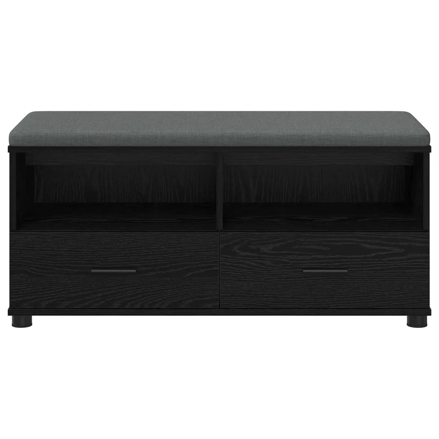 Banc d'entrée avec coussin Chêne Noir 100 x 38 x 46 cm - 6