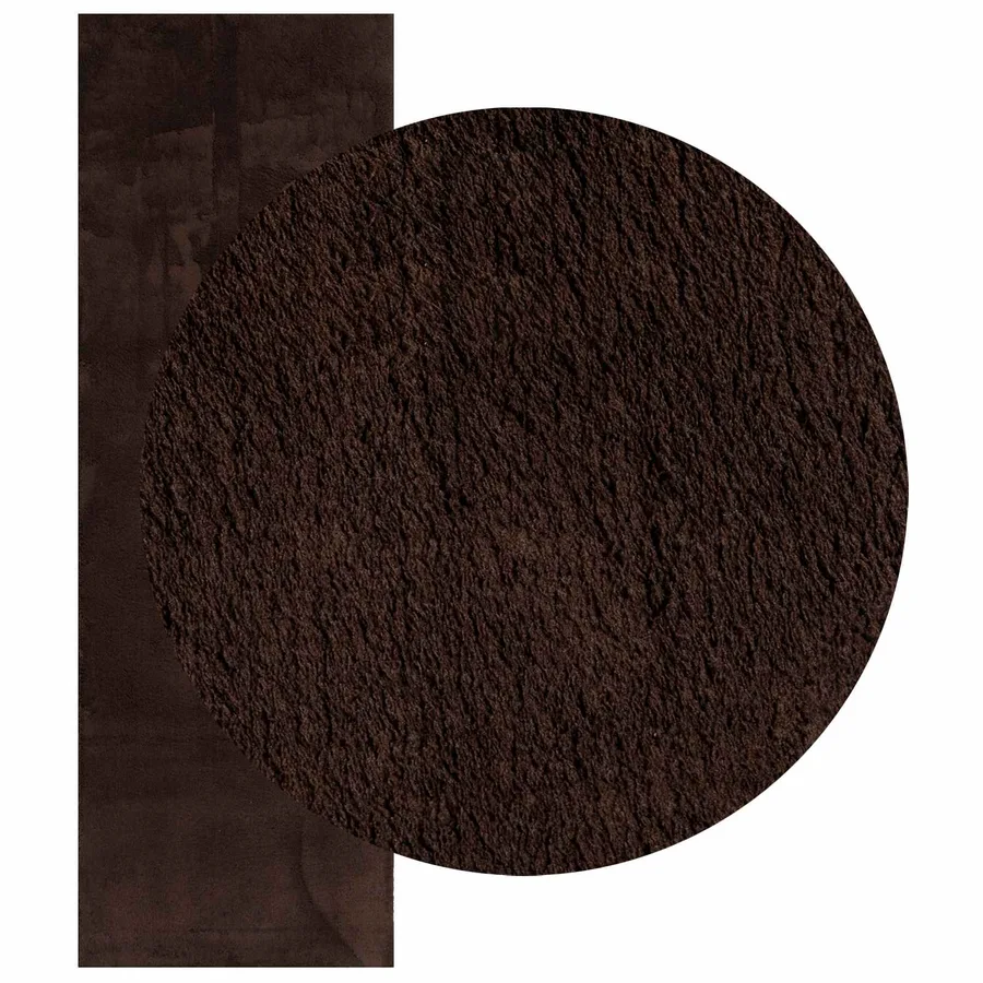 Tapis doux à poils moyens et lavable HUARTE Marron 250 x 80 cm - 3