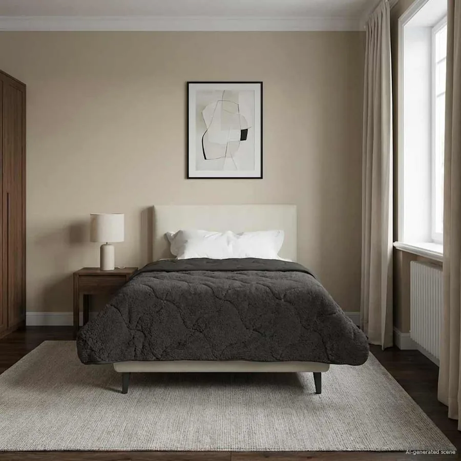 Duvet d'hiver Matelassé Anthracite 140 x 220 cm