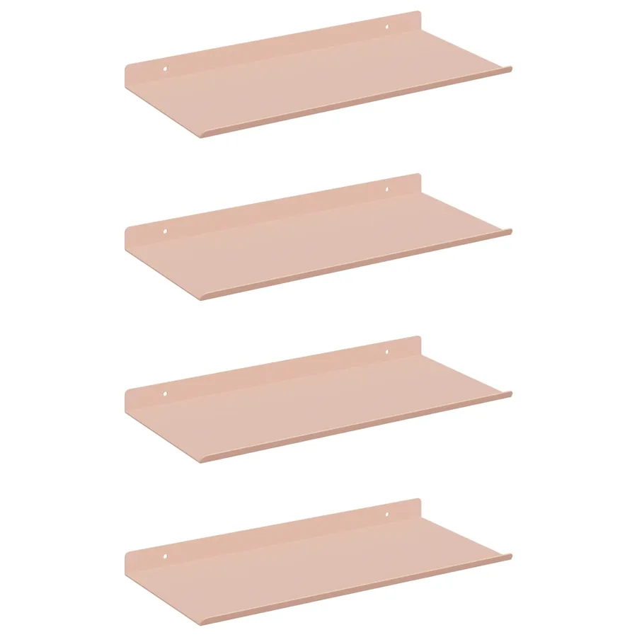 Étagère flottante 4 pcs Rose 40 x 18 x 2,5 cm Acier - 2