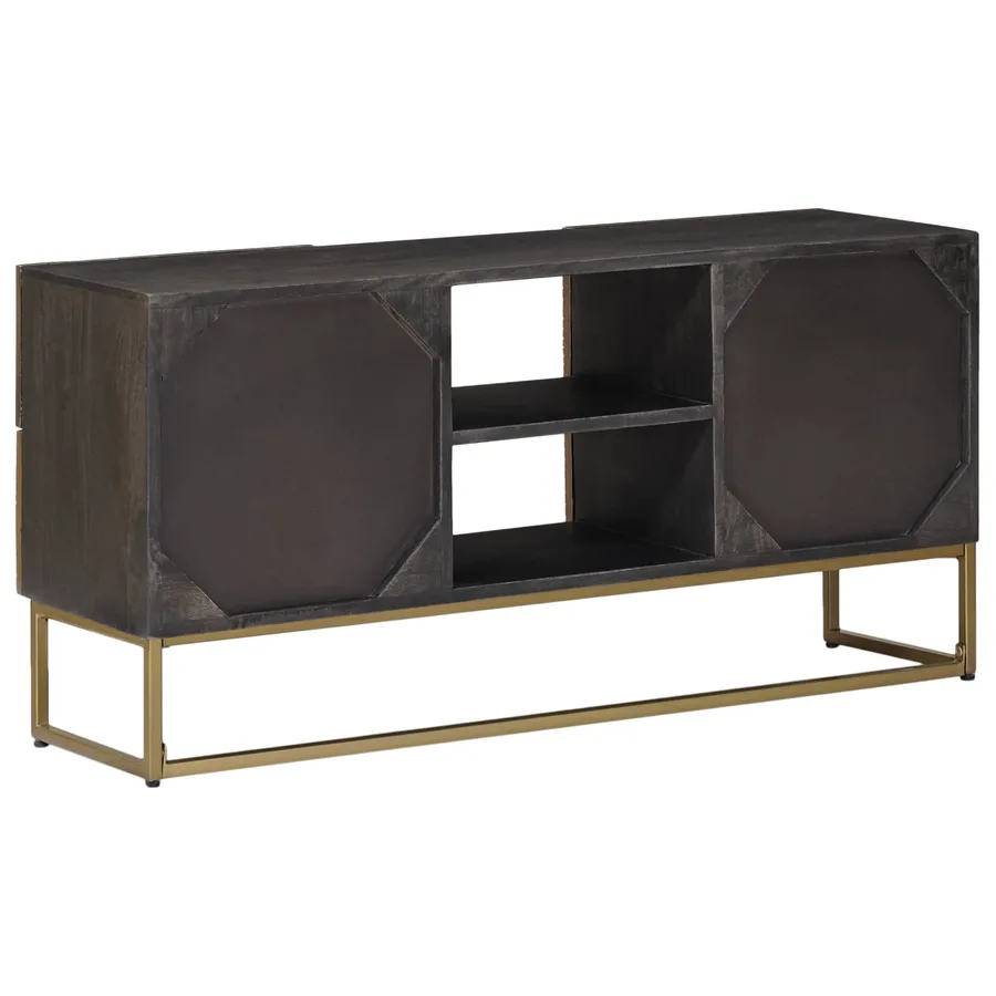 Meuble TV avec tiroir avec étagère Laiton 105 x 30 x 50 cm - 5